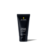 Lumin men's charcoal clay mask for max detox, 1.69 fl oz black tube skincare product for deep cleansing