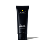 Lumin Charcoal Face Wash Daily Detox in black 100ml tube for men's skincare cleansing and detoxifying.
