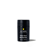 Lumin daily face moisturizer for men in black 50ml bottle, hydrating skincare solution for men’s skin care.